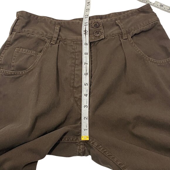 Nili Lotan Military jogger Pants Mocha Brown twill pleat front Cotton Jogger 4 - Picture 8 of 9